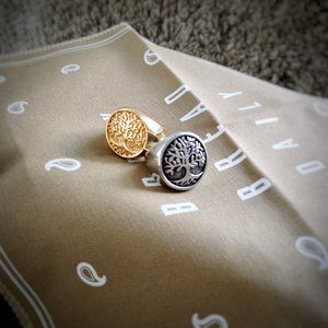 IFUAQZ STELL TREE OF LIFE RING > one pair for sale